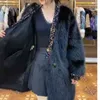 Fashion Fur Female 2021 Winter Clothes Toka Double Face Wool Leather Warm Heavy Design Casual Long Sleeve Elegant Baggy Jacket T220810