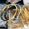 Love Series 18K Gold Bangle Au 750 Never Fade Официальная копия высшего качества бренда роскошного бренда ювелирные украшения премиум -класса браслет 0037279972