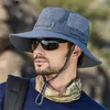 Berets Men Women Mountaineering Army Green Wide Brim Big Solid Color Bucket Hat Pot Fisherman Sun HatBerets