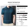 BROWON Business Polo Shirt Uomo Estate Casual Allentato Traspirante Anti-rughe Maniche corte Plaid Uomo Polo Shirt Uomo Top 220727