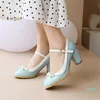 Sukienka buty 6 Kolorowań Bowtie Mary Janes High Heels Kobiety graniczne lady imprezowe pompki plus size 34-43