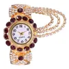 Wristwatches 40% Rhinestone Quartz Watch Shiny Fashion Stable Performance Bracelet For Daily Life