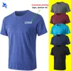 Summer Breattable Quick Dry Sport T -shirt Anpassa kort ärm Running Shirts Gym Fitness Sportwear Camo Top Tee 220704