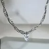 여성을위한 한국 우아한 섬세한 하트 보우 노트 펜던트 목걸이 트렌디 한 모조 다이아몬드 트위스트 파티 보석 선물