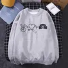 Kadın Hoodies Sweatshirts Peace Love Heartlove Jumper Kadın Sokak Giyim Sonbahar Kazak Crewneck Sweatshirt Komik Hemşireler Günü Hoodie