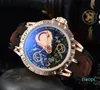 2022 Модные мужские часы автоматические кварцевые часы ручные наручные часы из нержавеющей стали Высококачественная кожаная ремешок многофункциональный водонепроницаемый