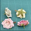 10pcs White Rose Artificial Silk Flower Heads Decorative Scrapbooking para decoração de aniversário de casamento em casa