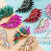 S2897 Bohemina Fashion Jewelry Feathers For Women Kolorowe diamentowe kolczyki z aniołem