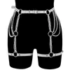 أحزمة Harajuku حزام حزام حزام الخصر الجدان الثياب الشرير مثير الساق عبودية القوطي الأشرطة جوارب الجوارب