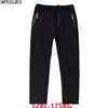 spring summer men cotton sweatpants sports plus size 10XL 12XL 150KG zipper oversize elasticity 70 MFERLIER 60 220325