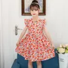 Girl's jurken Little Maven 2022 Babymeisjes Bloemjurk Zomer Katoen Katual Kleding Mooi en mooi voor kinderen 3-9 jaardirl's