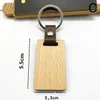 fashion cute solid wood keychain creative leather couple wooden keychains souvenir gift ZZE13595