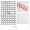 Autocollants auto-adhésifs décalcomanies en or rouge argent coeur coeur nail nail en relief patch ongle-art manucure décoration décoration pegatinas autoadhesivas para unas