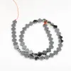 Löst tvärhematitstenpärlor för DIY -tillverkning av smycken Armband Halsband Anklet Flate Gemstone 4 Leaf Spacer Black Magnetite Ingen magnetisk kraft