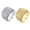 CZ Micro Pave Hip Hop Ring for Men Gift