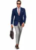 Costumes pour hommes Blazers Mode 2 Pièces Hommes Slim Fit (Veste + Pantalon) Veste Pantalon Couleur Différente Groom Tuxedos Groomsman Suit Business