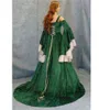 Vrouwen middeleeuwse cosplay renaissance veter batwing mouw vloer lengte jurk vintage jurk swing maxi lange jurk s-5xl l220714294t