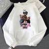 여자 후드 땀 땀 셔츠 엄마와 아기 까마귀 sudadera harajuku aesthetic 핑크 탑 캐주얼 여성 2022 겨울 한국 패션 Y2K 스웨트 시시