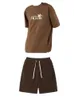 Zomer casual sportkleding set voor dames korte mouw print T-shirt broek pak studentenkleding brief tops shorts bijpassende outfit