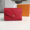 Whole Fashion Style Victorine Litchi Grain Wallet Leder in 6 Farben DAMEN Personalisierung Multifunktionales Kreditkartenetui275d