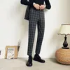 Abitazioni maschili blazer coreani pantaloni da business pantaloni da uomo caviglia per ufficio abito sociale slip casual slim wedding wedding groom maschio clo