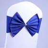 8 colors elastic chair covers sashes taffeta chair sashes banquet bowknot chiffon cover for band wedding home parties accessories