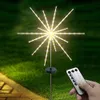 Luz de fuegos artificiales solar Starburst IP65 Luz de cuerda impermeable 8 Modos 112 LED LECHN LAMP GARDÍA/PATHWAY/CALLE/PARDO LA LUZ