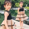 Layered Teenage Girl Summer Dresses Size 12 8 10 Toddler Party Dress Girl Lace Tulle Patchwork Formal Clothes Age G220428