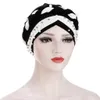 2022 muslimische Frauen Turban Kappe Mode Doppel Nagel Perle Perlen Frauen Kopftuch Elastische Lose Wrap Kopftuch Haar Zubehör