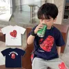 Baby T-shirts Kid Designer Tshirt Kid T Shirt kl￤der Kort ￤rm Familj som matchar l￶sa sportmor Orangutans huvudf￶r￤lder-barn 100-150 m-3xl 24 stil