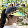 Bérets Pack Pare-Soleil Chapeaux Clip-on Protection UV UPF Réflexion Coloré Sport Extérieur Transparent Fête Golf Clair Iridescent CapBérets