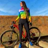 Racing sätter kvinnlig triathlon jumpsuit cykling coverall cykel tröja set långa kostymer sportkläder cykel springa skinsuit conjoined klädracin