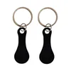 Ring Rails For Key Keychain Metal Aluminum Alloy Black Shopping Cart Token Keyring Accessories Decor Keyring Hook Coin Holder 20220428 D3