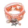 Beaded Strands Vintage 4Pcs/Lot Women's Shell Star Pendant Bracelets Set Bohemia Charm Natural Stone Beads Pour Les FemmesBeaded Lars22