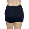 BigSweety Summer Summer Solid Color High Chaist Shorts Mulheres casuais Moda fino e esbelta qualidade elástica 220630