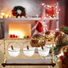 Gerichte Teller Gold Oak Branch Snack Bowl Stand Weihnachts Süßigkeit Dekoration Display Home Party