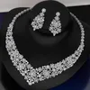 イヤリングネックレスTirim Dubai Bridal Zirconia Jewelry Sets for Women Party Luxury Nigeria CZ Crystal Wedding Hono22