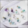 Pendentif Colliers Pendentifs Bijoux Xingyu Cristal Naturel Arc-En-Fluorite Petit Ange Chat Griffe Ours Petit Slip Bricolage Accessoires Drop Deli