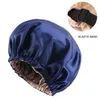 Household Sundries New Satin Hair Cap For Sleeping Invisible Flat Imitation Silk Round Haircare Women Headwear Ceremony Adjusting Button Night Hat