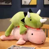 80 cm kawaii gigantische triceratops dinosaurus gewogen pluche speelgoed cartoon anime schattige super zacht knuffelsed dieren poppen geschenken voor kinderen meisjes T4432941