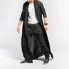 Fashion Men s Solid Color Long Sleeve Cardigan Ankle Length Thin Open Front Trench Coat Jacket Autumn Casual Outerwear 220715