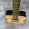 12 string D45 series full abalone inlaid black finger acoustic guitar