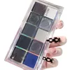 Oogschaduw Kool kleuren Blue Purple Gray Smoke Oogschaduw Make -up Shimmer Matte Cosmetics Waterdicht gemakkelijk te dragen schaduweyee