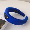 Ny modedesigner svamp pannband hårband för kvinnor tjej elastisk bokstav p pekband sport fitness pannband huvud wrap smycken