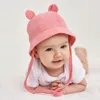 Śliczne wiosną lato Baby Sun Hat Dzieci Outdoor Rabbit Ear Caps Boy Girl Panama unisex plażowe czapki wiadra na 0-18 miesięcy