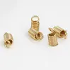 Hooks Cord End Cap Metal Spring Column Terminators Coil End Tips Crimp Fastener Caps Findings with Loop for DIY Leather Jewelry Making Vario