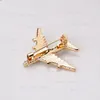 CRYSTAL EMAMEL PLANE BROOCH PIN FIRCRAFT AIRCRAFT AIRCLAND