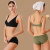 Finetoo S-XL Women Seamless Bra Set Wireless Brassieres Push Up Intimates Soft Bra Sexig femme Lingerie Women's Underwear Set 220513