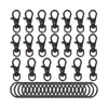 Keychains 40 pcs pivotant la lonyard Snap Hook avec des anneaux clés Classe de trousses de tracées Clip à ressort Clip Lobster Smal22