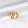 Hoop Huggie الشكل البيضاوي العصري مع أقراط الأذن من الفولاذ المقاوم للصدأ الكريستال للنساء الحزب jewellry Elings Pendienteshoop Odet22